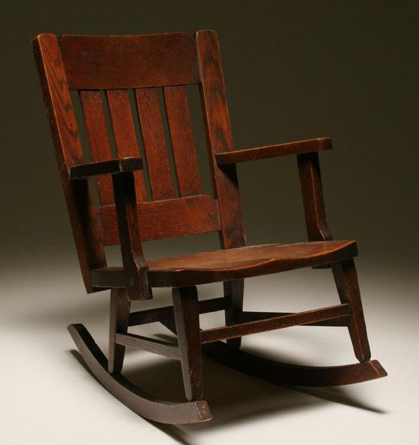 Child's Mission oak rocker.