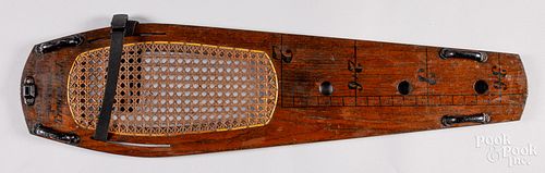 CHILD'S OAK STRETCHER, CA. 1900J.