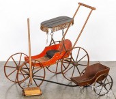 CHILDS PAINTED DOLL STROLLER,