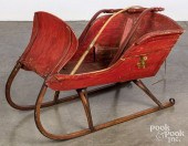 CHILD'S PAINTED PUSH SLEIGH, 1
