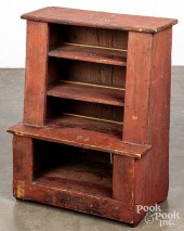CHILDS PAINTED STEPBACK CUPBOA