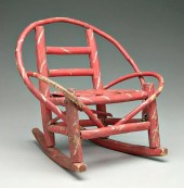 Child's painted twig rocking c