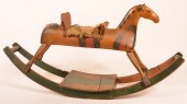 CHILD'S PAINTED WOOD ROCKING H
