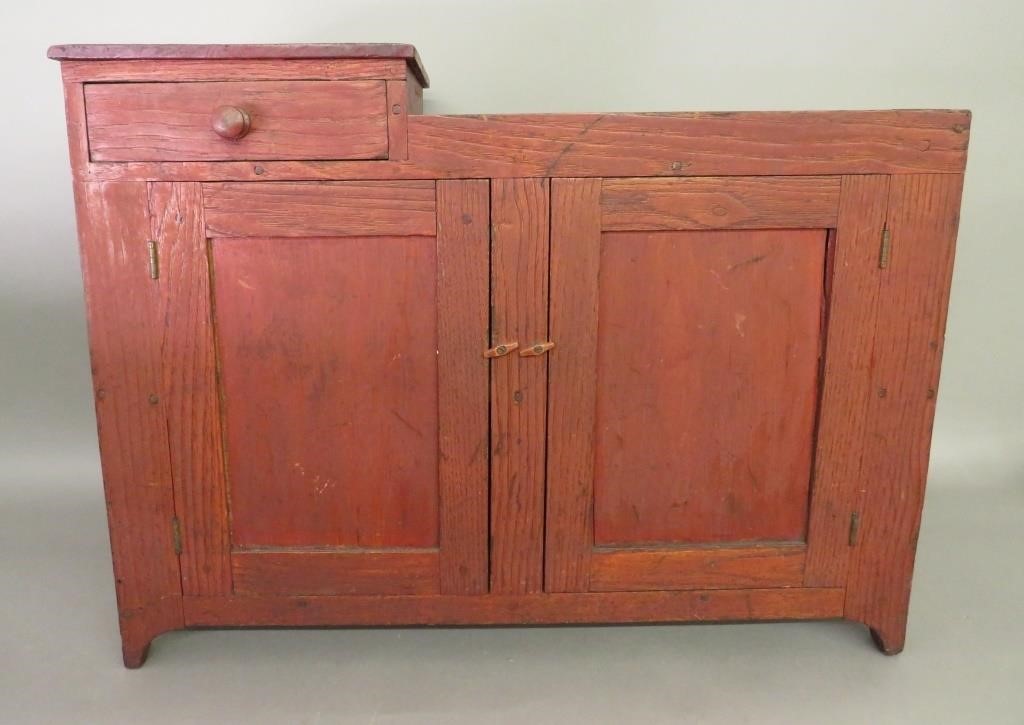 CHILD'S RED WASH PAINTED