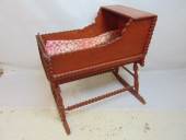 CHILDS ROCKING CRIB WITH CARVE