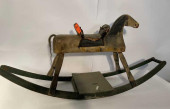 CHILD'S ROCKING HORSE, PAINTED