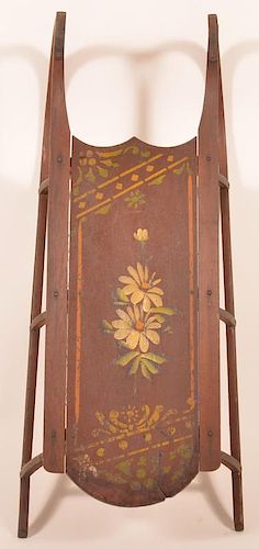 CHILDS SLED HAVING FLORAL AND