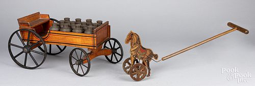 CHILDS TOY MILK WAGON, LATE 19TH