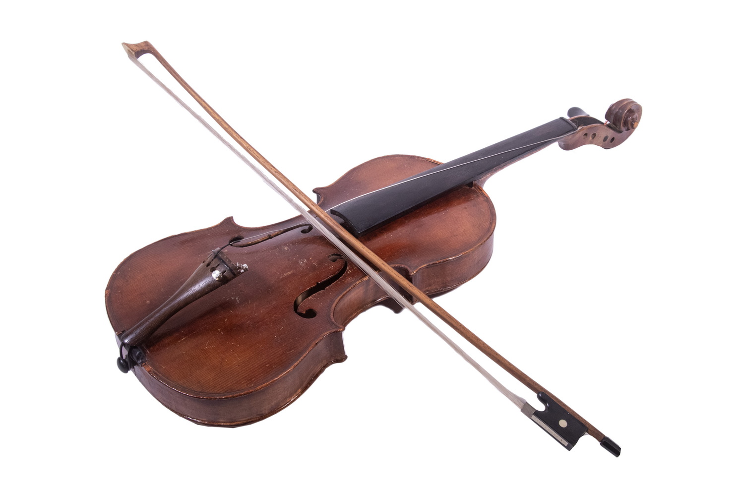 CHILD'S VIOLIN, 19TH C. Unmarked,