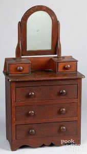 CHILD'S WALNUT DOLL DRESSER WI