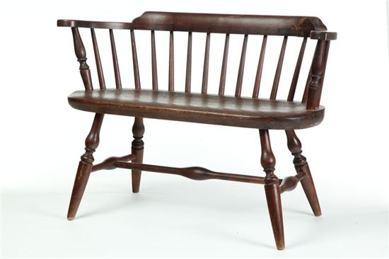 CHILD'S WINDSOR LOW-BACK SETTEE. 