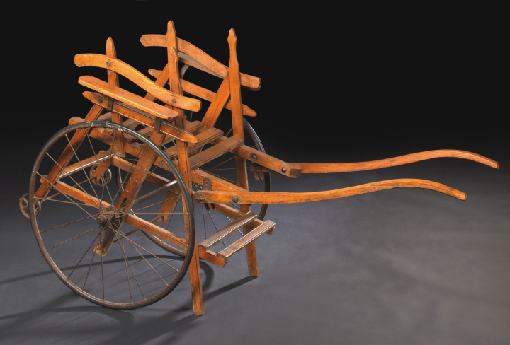 Child's Wood and Metal Rickshaw, 