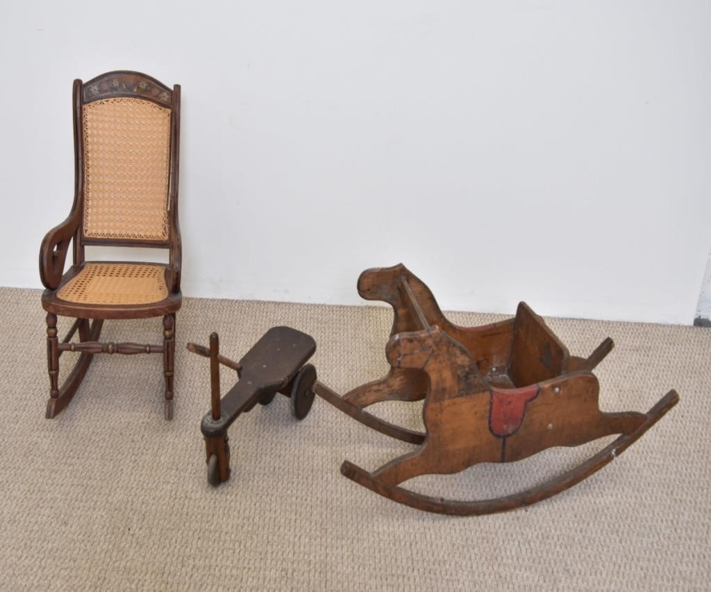 Childs wooden horse rocker 17.5"h x