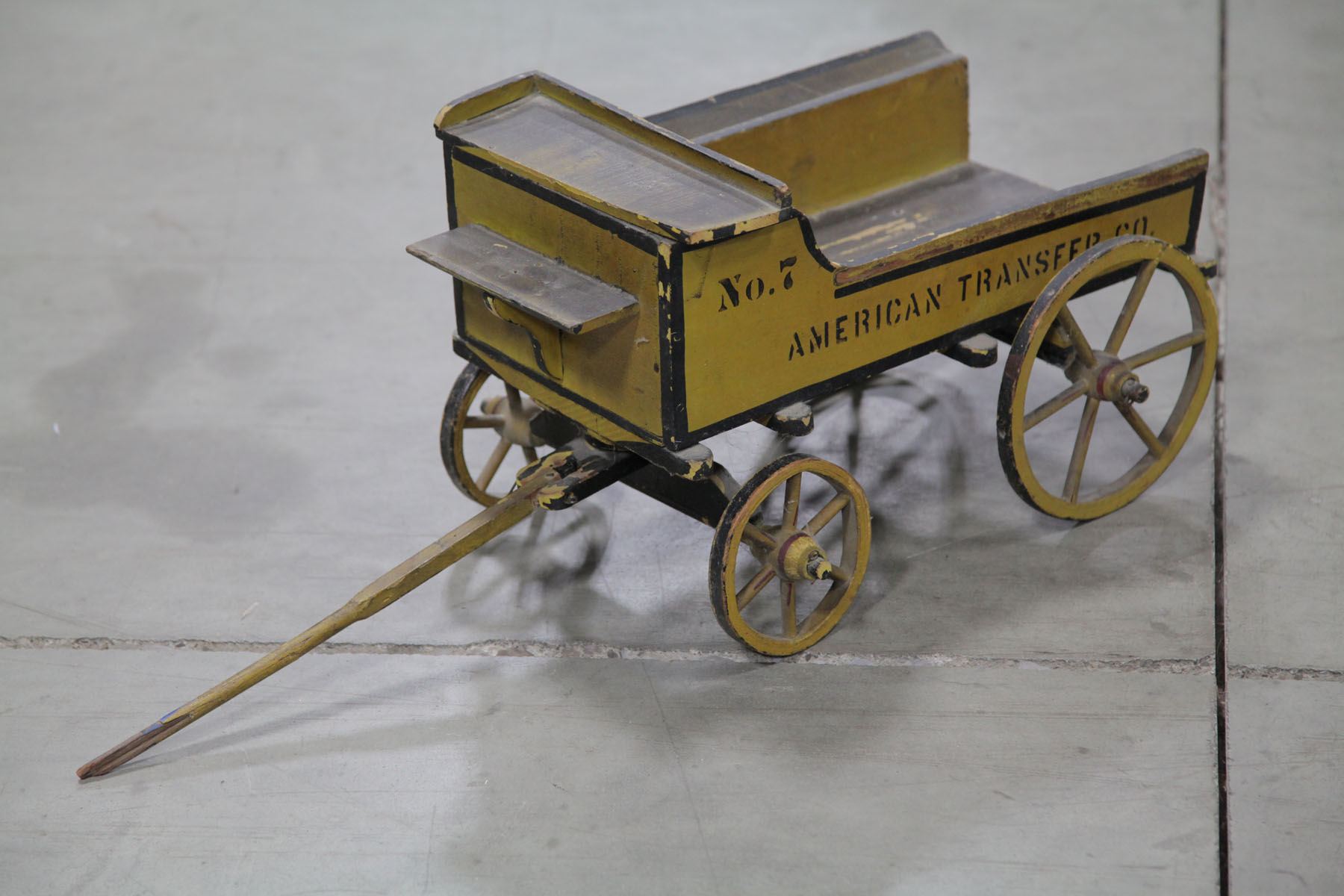 CHILD'S WOODEN WAGON.  American 