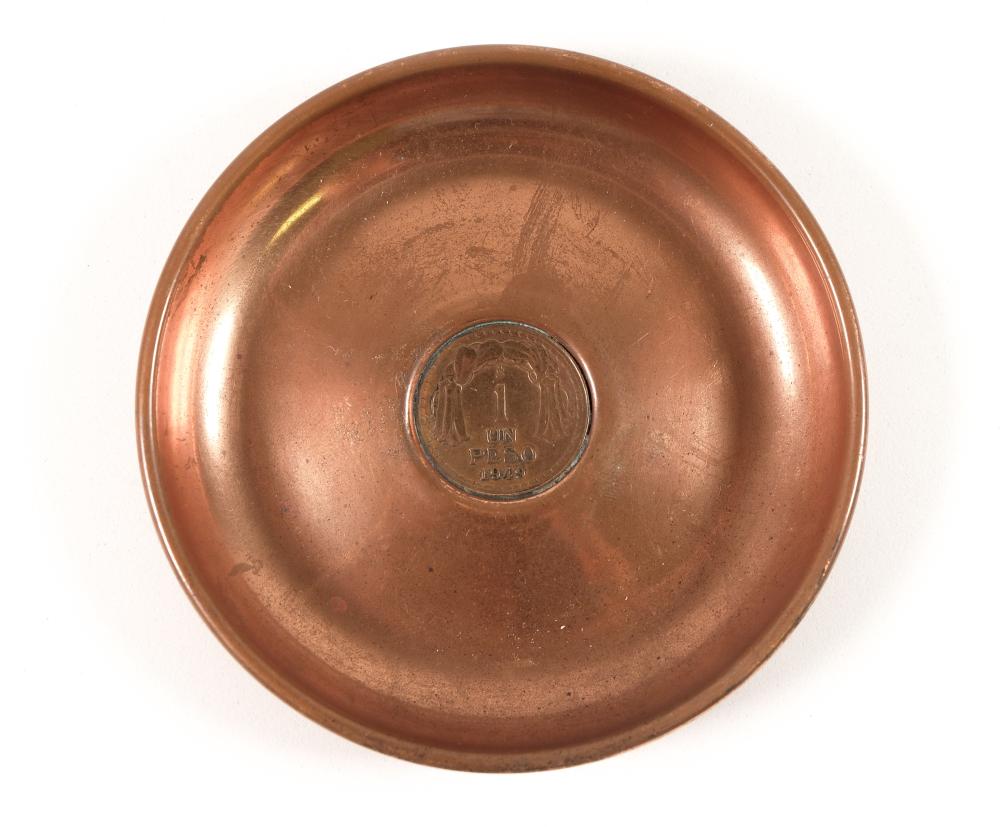 CHILEAN COPPER PESO TRINKET PIN