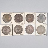 CHILEAN SILVER COINSA lot of 8