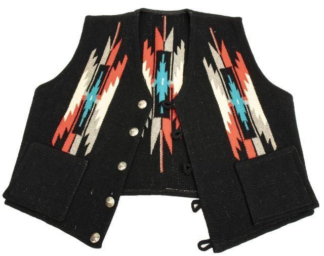 CHIMAYO SOUTHWEST WOOL VESTWoven