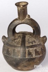 CHIMU BLACKWARE POTTERY BRIDGE