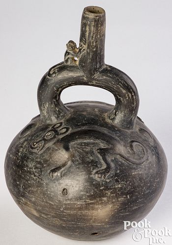 CHIMU BLACKWARE POTTERY BRIDGE