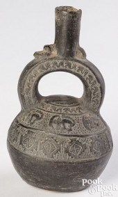 CHIMU BLACKWARE POTTERY BRIDGE