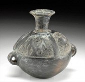 CHIMU BLACKWARE VESSEL W/ AVIA