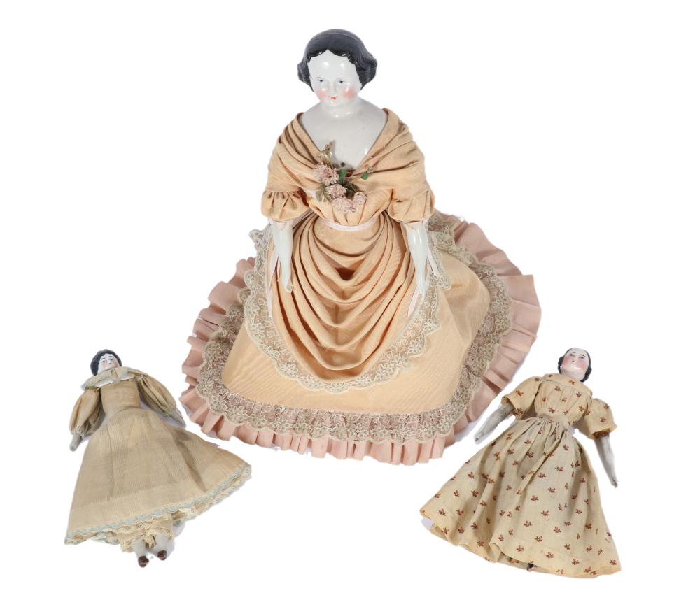 CHINA DOLL 3PC GROUP 16"H X 6"W