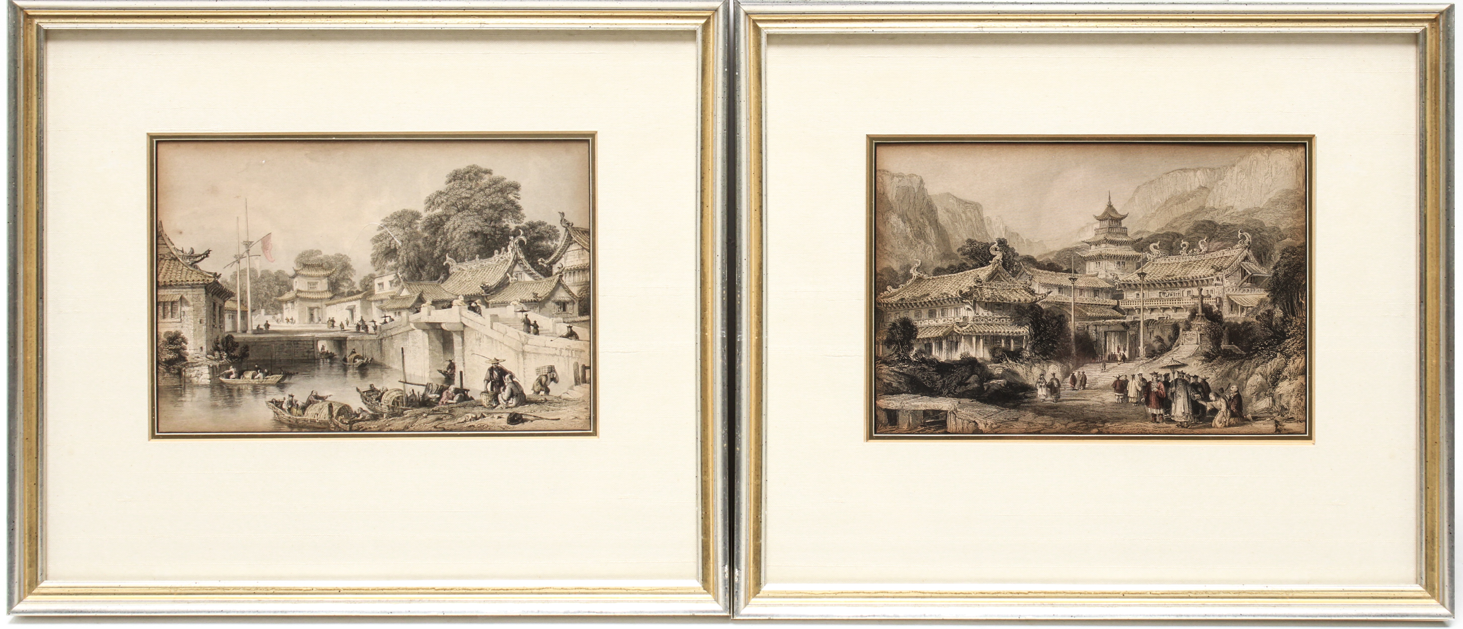CHINA ENGRAVINGS HAND-COLORED AFTER