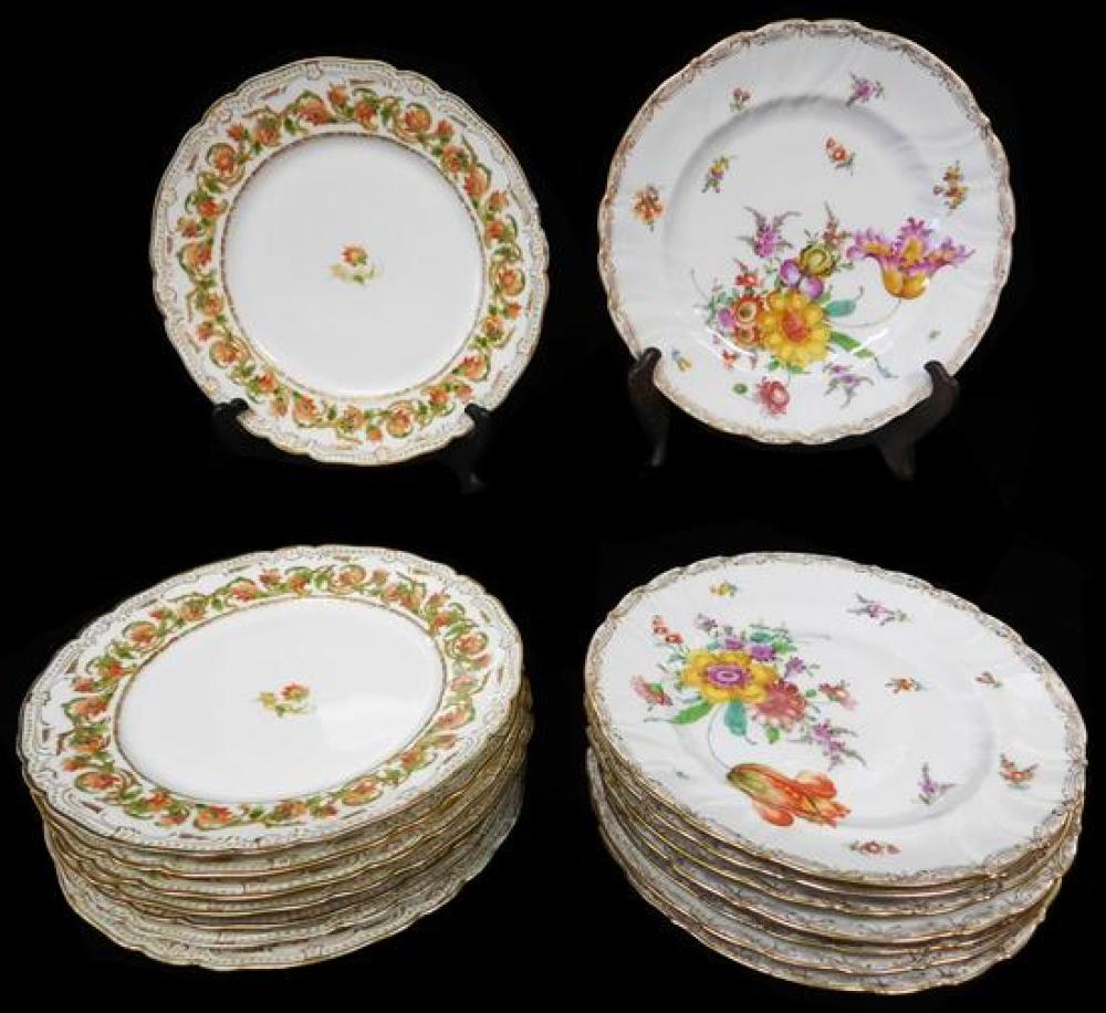 CHINA: HAND-PAINTED DRESDEN AND