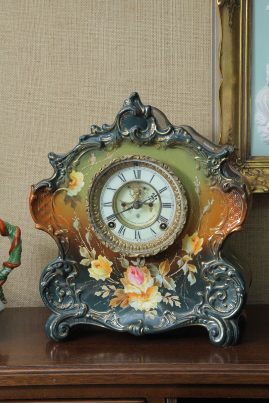 CHINA MANTLE CLOCK. Royal Bonn