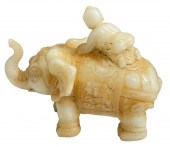 CHINA OLD JADE CARVED TONGZI R