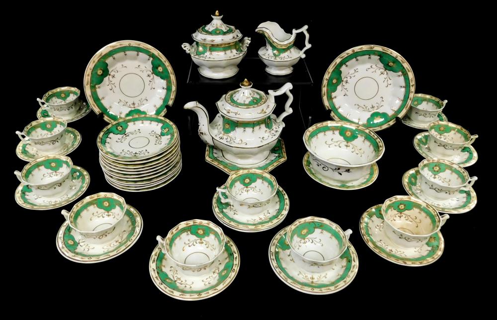 CHINA: TEA SET AND SERVINGWARE,