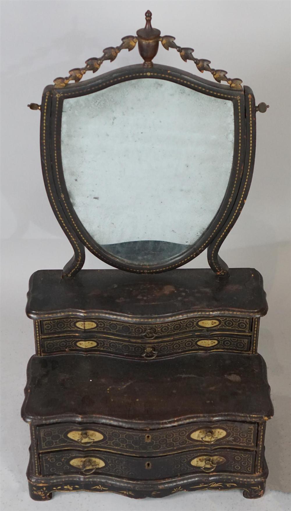 CHINA TRADE BLACK LACQUERED AND