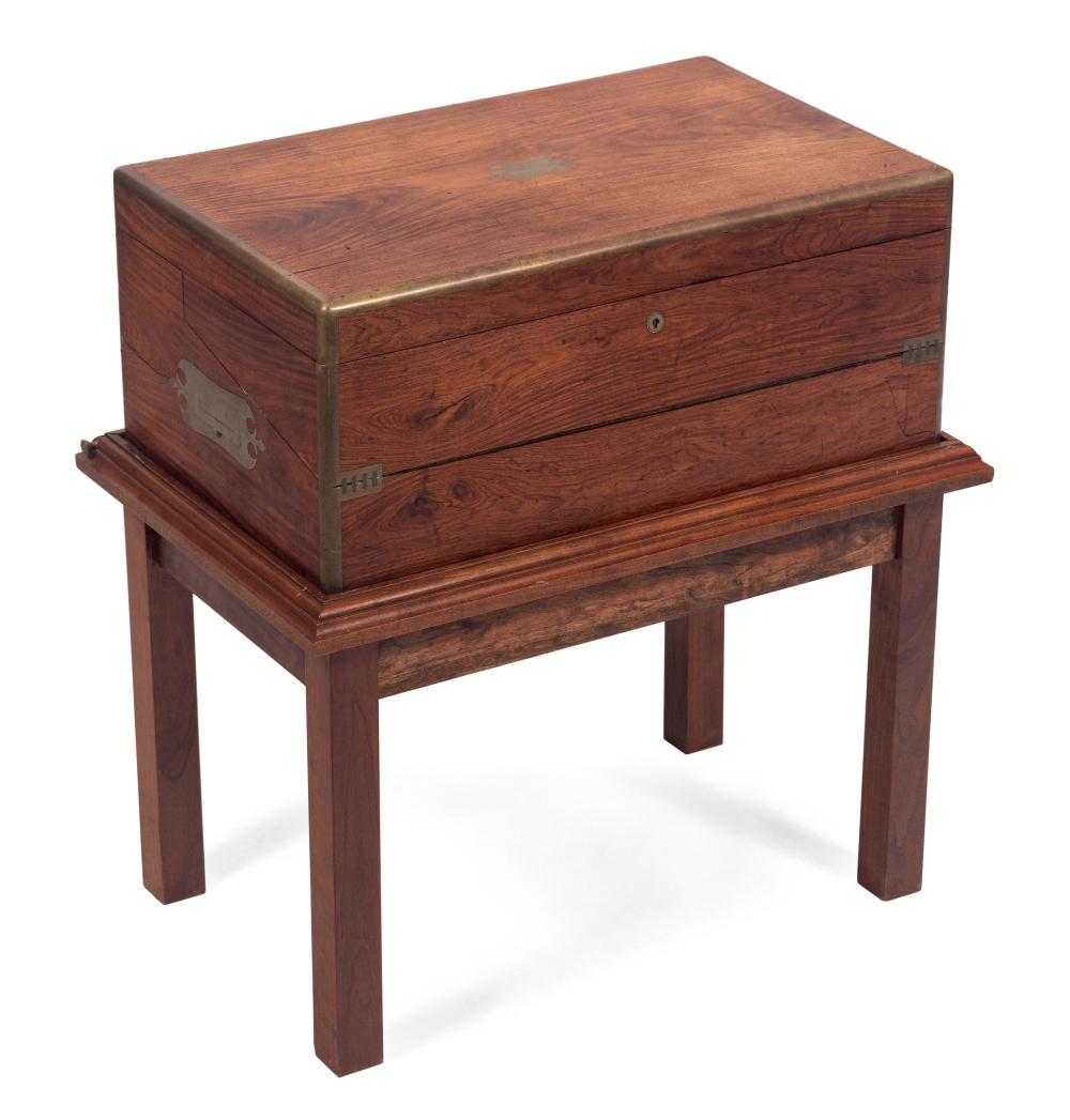 CHINA TRADE BRASS-BOUND CAMPHORWOOD