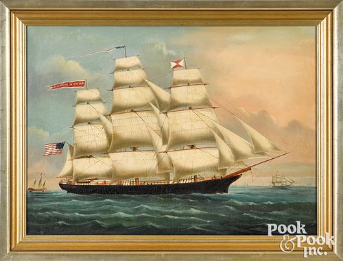 CHINA TRADE OIL ON CANVAS OF AN
