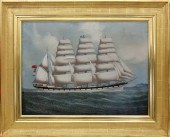 CHINA TRADE OIL ON LINEN "PORT