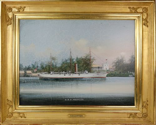 CHINA TRADE OIL ON LINEN
