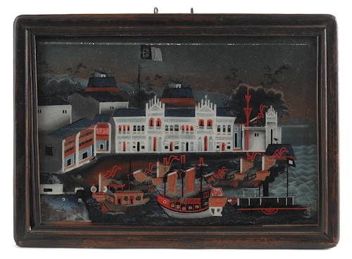 China trade reverse painting on