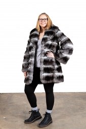 CHINCHILLA FUR STROLLER COAT,