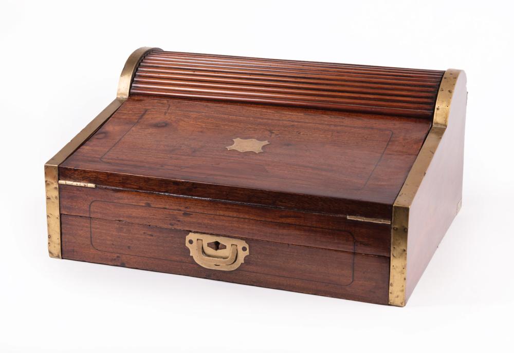 CHINE TRADE MAHOGANY TAMBOUR LAP