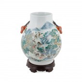 CHINESE 100 DEER HU VASE WITH