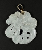 CHINESE 14K AND JADE HARDSTONE