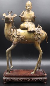 CHINESE 18TH C GILT BRONZE INC