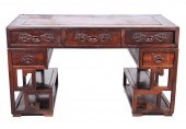 CHINESE 19TH C TWIN PEDESTAL C
