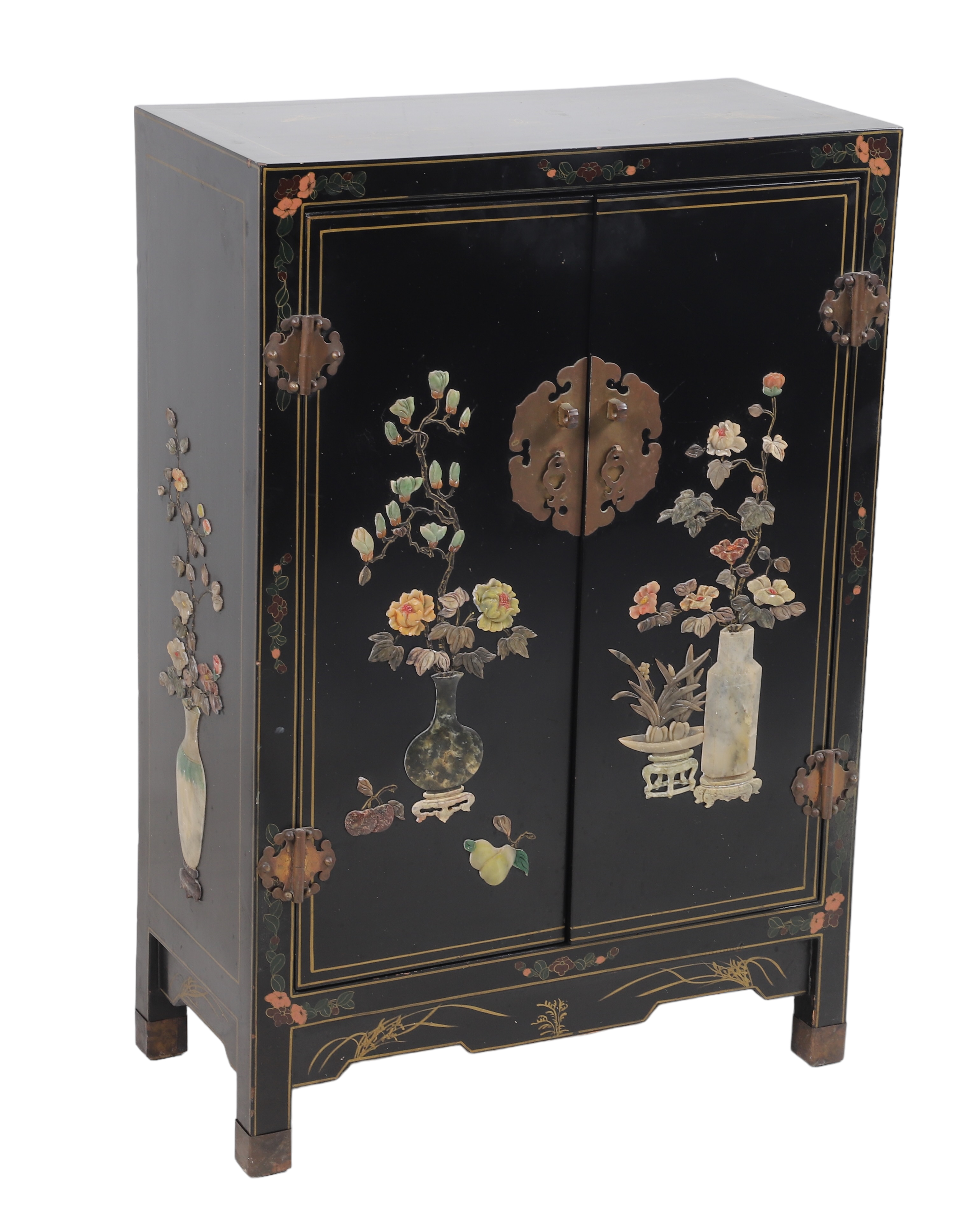 Chinese 2-door ebonized paint