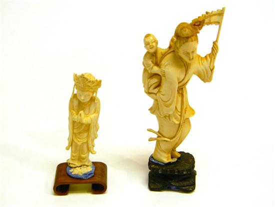 Chinese  20th C.  an ivory figure