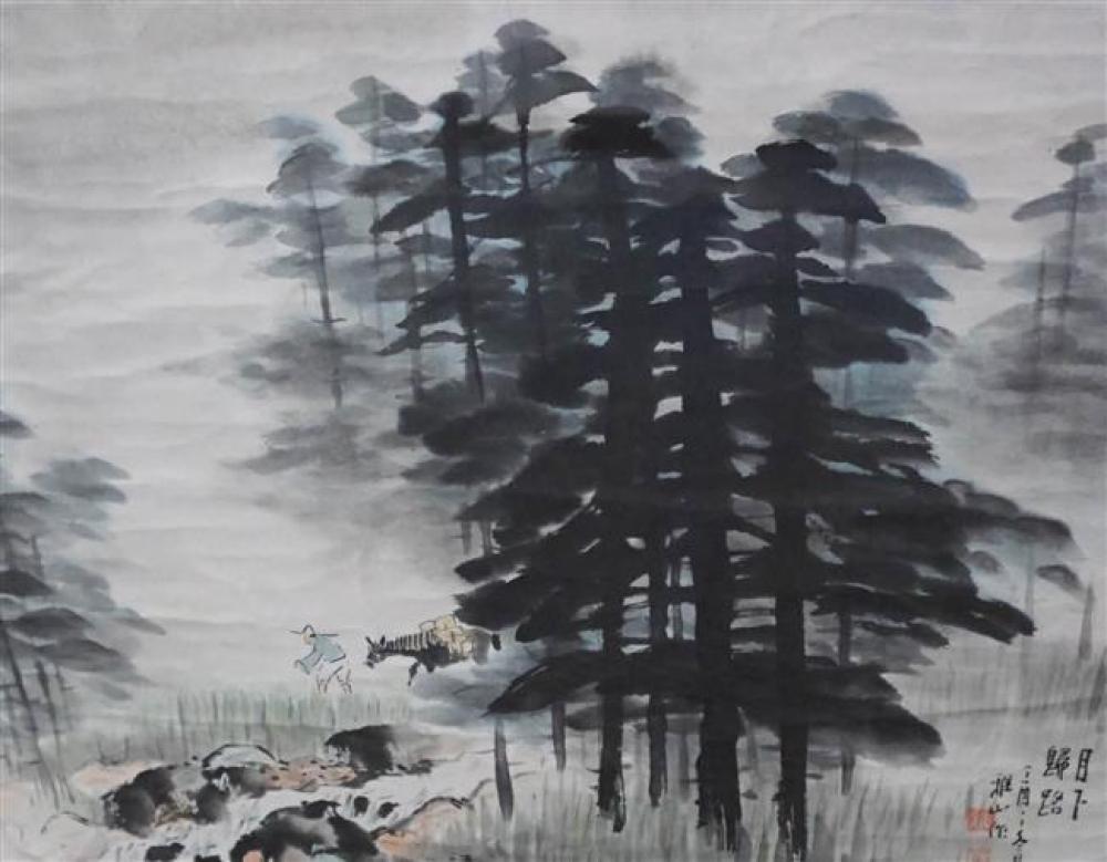 CHINESE 20TH CENTURY, TRAVELER IN