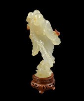 CHINESE AGATE CARVED LUOHAN FI