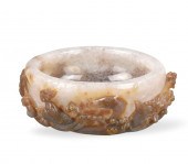 CHINESE AGATE ON QUARTZ WASHER
