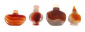 CHINESE AGATE SNUFF BOTTLES (4