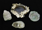 CHINESE AGATE WATER COUPE CARV